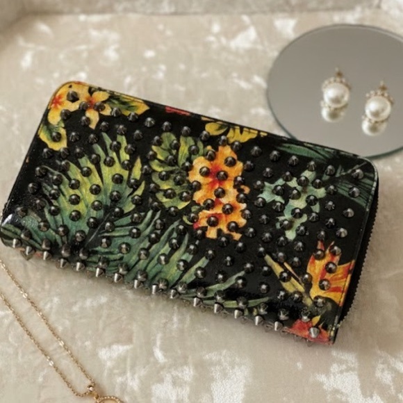 Christian Louboutin Handbags - Christian Louboutin Panettone Hawaii Print Spiked Wallet